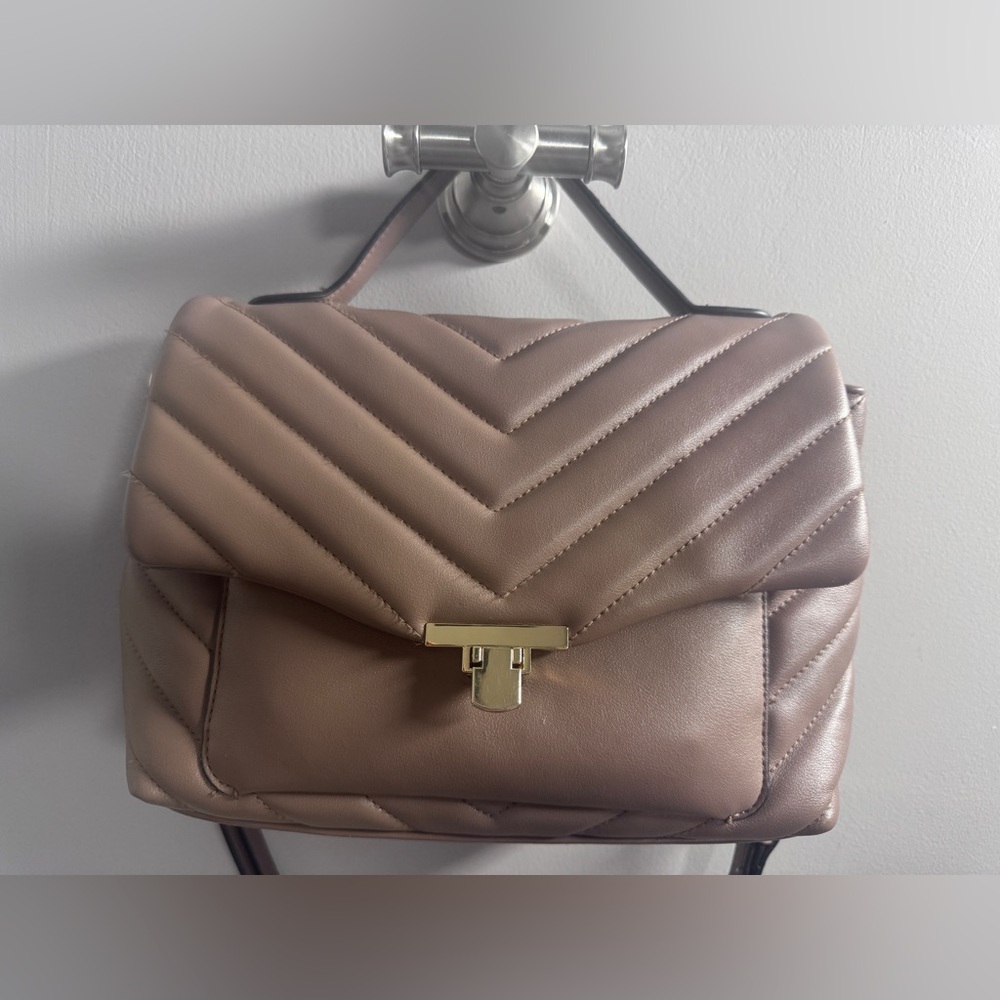 A New Day Quilted Shoulder/Crossbody Bag – Mauve Grey 👜